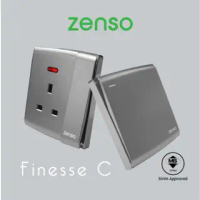 [SIRIM]ZENSO Finesse C Black Switch Switches & Sockets 1gang 2gang 3gang 4gang