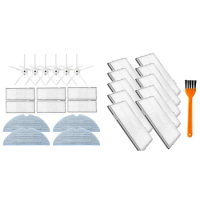 Side Brush Mop Cloths With 16 Pack Hepa Filters For Xiaomi Roborock S7 T7S T7plus T7splus Robot Vacuum Cleaner