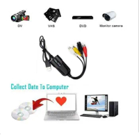 USB 2.0 Video Capture TV DVD VHS Video DVR Capture Adapter Card with Audio Support Win7/8/Vista for Computer/CCTV Camera