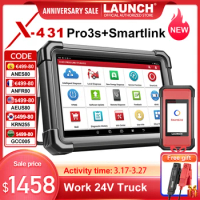 LAUNCH X431 PRO3S+Smartlink HD Heavy Duty Truck Scanner Diesel&amp;Gasoline Diagnostic Scan Tool with J2534 Reprogramming Topology