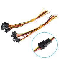 5Pairs 200MM JST SM CONNECTOR 3PIN PLUG CABLE MALE+FEMALE WIRE 3 PIN for led strip light Lamp tape Driver CCTV