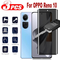 3Pcs 3D Screen Protector Privacy For OPPO Reno 10 Pro + Plus Anti Spy Tempered Glass