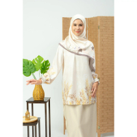 DP | Seri Daun Senja Beige Baju Kurung Blouse - XB0230