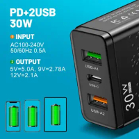 Travel Portable USB Transformer UK EU US Plug Wall Charger Adapter Fast Quick Charger Power Supply