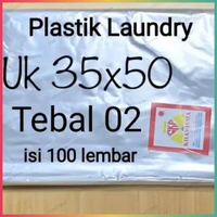 Plastik PP Laundry Kharisma/Gawang Ukuran 35x50x02 Isi 100 Lembar
