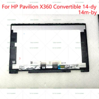 14" LCD Replacement for HP Pavilion X360 Convertible 14-dy 14m-by LCD Display Touch Screen Digitizer Assembly Frame 1920X1080