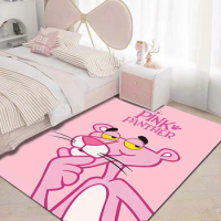 MINISO Pink Panther Printing Carpet for Girls Room Living Room Bedroom Home Decor Area Rug Non-slip Mat Pink Room Decor Sofa Mat