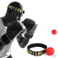 1 Set Boxing Reflex Speed Punch Ball Sanda Boxer Raising Reaction Force Hand Eye Training Set Stress Gym Boxing Exercise