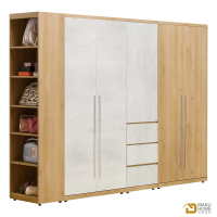 【WAKUHOME 瓦酷家具】JOYE清水模風格8.9尺組合衣櫃