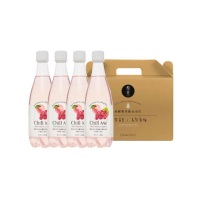 【醋覓_Chill Me】雙果醋氣泡飲476mlx8入水蜜桃葡萄(100%天然純釀果醋/黃金配比)
