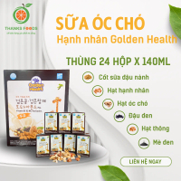 Sữa Hạt Óc Chó, Hạnh Nhân, Đậu Đen Golden Health Hàn Quốc - Thùng 24 Hộp x 140ml