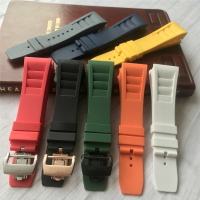 天然硅膠表帶適配RICHARD MILLE 理查德米勒手表帶柔軟硅膠/環保