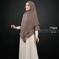 Khimar Syari Ceruti Babydoll Premium 2 Layer Soft-pad Antem Ceruty Hijab Cantik Instan Panjang Kerud