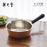 日本新光堂 日本製純銅單柄雪平鍋/片手鍋-18cm