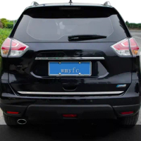 Stainless Steel back door Tailgate trim For Nissan X-Trail XTrail ROGUE T32 2014 -2018 2020 20211pcs Sticker Car Accessories