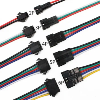 2pin 3pin 4pin 5pin 6pin Male/Female JST SM 2 3 4 5 6pin Plug Connector Wire and Cable for Led Strip Light Drivers