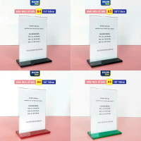 ( 2 Chiếc ) Menu mica A4 A5 A6, Mica để bàn cao cấp - Đế Trong Suốt dầy