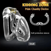 BDSM KIDDING ZONE Male Chastity Device Chastity Belt Metal Penis Lock Chastity Cage Rind Sex Toys CB Lock For Men COCK