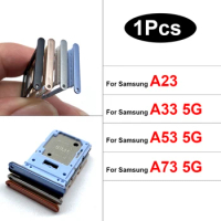 New For Samsung A23 A33 A53 A73 5G Dual Sim Card slot tray Holder Repair Parts