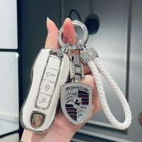 Mr⭐保時捷鑰匙殻適用帕拉梅拉車718扣卡宴女macan瑪卡taycan套911鑰匙包
