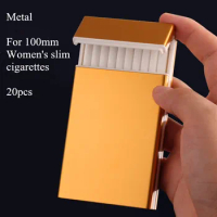 High Quality Ultra Thin Cigarette Case Slim Metal Cigarette Box Aluminum Cigarette Holder For Women's Slim Cigarettes