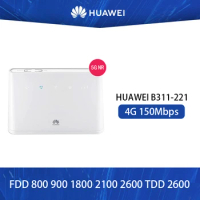 Huawei 4G Router B311-221 with SIM Card slot CAT4 150Mbps LTE CPE 2.4GHz Outdoor Router Support VoIP free antenna