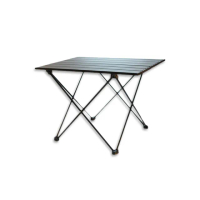 【WIDE VIEW】40x35cm超輕量耐重鋁合金折疊桌(露營桌 摺疊桌 野餐桌 戶外桌 垂釣桌 蛋捲桌/T4035)