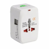 2 USB Power Socket Charging Port All in One Universal Worldwide Travel Wall Charger AC Power AU UK US EU Plug Adapter Adaptor