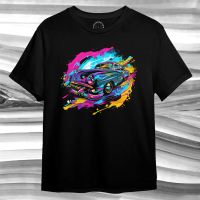 3DimensionWear - Kaos Distro Premium Original 3D Retro Car On Grunge - DT1096