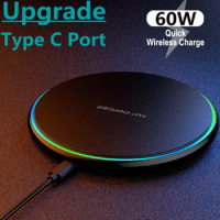 60W Wireless Charger For LG V35 V40 V50 V60 Q 5G LG Velvet Xiaomi Mi 12S fast wirless Charging Dock phone charger wireless