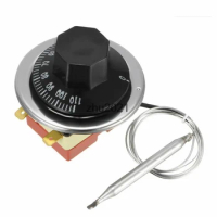 Electric Oven Thermostat, Adjustable Temperature Controller, 30-110℃ 16A 2 Pin