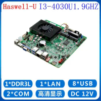 Thin ITX Motherboard LVDS Mini ITX 170*170CM DDR3 i3-4030U 1.9Ghz Mainboard with VGA 8111H LAN 6 COM DC 12V