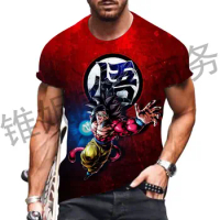 Vegeta Dragon Ball Z Men's T Shirt Goku 2024 O-collar Short Sleeve Tee Streetwear Man Clothes 110-6XL Summer Anime Y2k New Trend