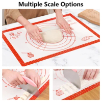 New Silicone Baking Mat Kneading Dough Mat Pizza Cake Sheet Liner Kitchen Cooking Grill Gadgets Bakeware Table Mats Pastry Tools