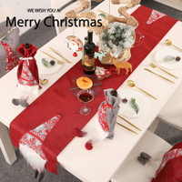 【免運】買一送一 快速出貨 新款圣誕節裝飾用品魯道夫桌旗創意立體老人餐桌裝飾桌布餐墊 聖誕節交換禮物  年中鉅惠