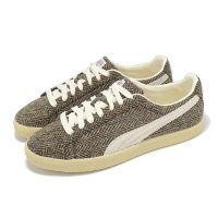 【PUMA】休閒鞋 Clyde Harris Tweed 男鞋 棕 米白 羊毛 復古 哈里斯花毛尼 板鞋(398512-01)
