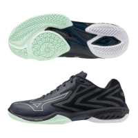 【MIZUNO 美津濃】羽球鞋 男鞋 女鞋 運動鞋 CLAW EL 黑綠 71GA258465