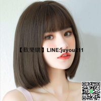 假發女短發Bobo波波頭學生圓臉全頭逼真修臉整頂網紅鎖骨中長發