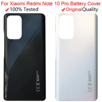 New For Redmi Note 10 Pro Back Battery Cover Glass Rear Door Housing Replacement for Redmi note 10 pro Middle Frame