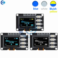 NEW product 0.96 inch OLED IIC White/YELLOW BLUE/BLUE 12864 OLED Display with 4x4 key I2C SSD1315 LCD Screen Board for Arduino