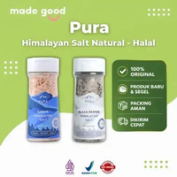 Pura Himalayan Salt 125gr - Black Pepper Garlic Himalayan Salt Garlic