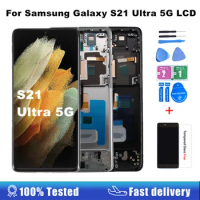 Super OLED S21 Ultra LCD For Samsung Galaxy S21 Ultra 5G LCD Display Touch Screen Digitizer For Samsung S21 Ultra 5G G998B G998U
