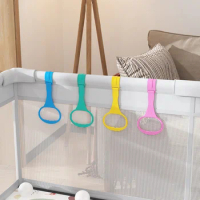 8 Pcs Baby Bed Walking Assistant Stand Rings Crib Accessory Tool Hanging Safety Toddler Cot Handle Plastic Infant Nursery