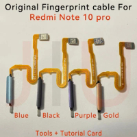 New For Rm Note 10 pro Touch ID Sensor Home Button Key Smartphone Repair Parts Note 10 pro 4G Fingerprint Scanner Flex Cable
