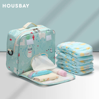 Baby Diaper Bags Portable Handbag Reusable Waterproof Wet/Dry Cloth Mommy Shoulder Bag Baby Bottles Nappy Storage For Carrying
