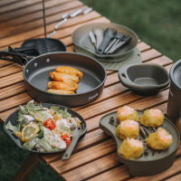 韓國Awada戶外露營野餐烹飪套裝便攜折疊收納輕量化套鍋餐具組合