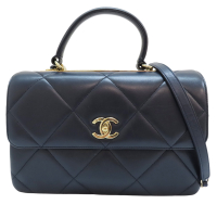 【二手名牌BRAND OFF】CHANEL 香奈兒【再降價】藍色 羊皮 Trendy CC 两用包