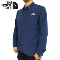 【The North Face 男 防潑水長袖襯衫《海軍藍》】4NCQ/彈性透氣休閒上衣/薄長袖襯衫/防曬襯衫