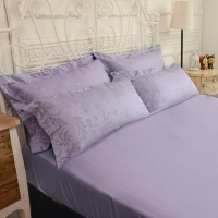 【Fotex 芙特斯】極光紫卉-單人3.5尺床包組 含一件壓框枕套(台灣製造專業剪裁車工)