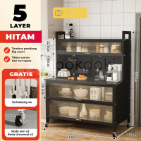 Cookdoki Lemari Dapur Minimalis/Rak Dapur/Lemari Piring/Rak Dapur Serbaguna/Rak Penyimpanan Dapur/Ra